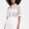 Chemise femme en maille ajourée