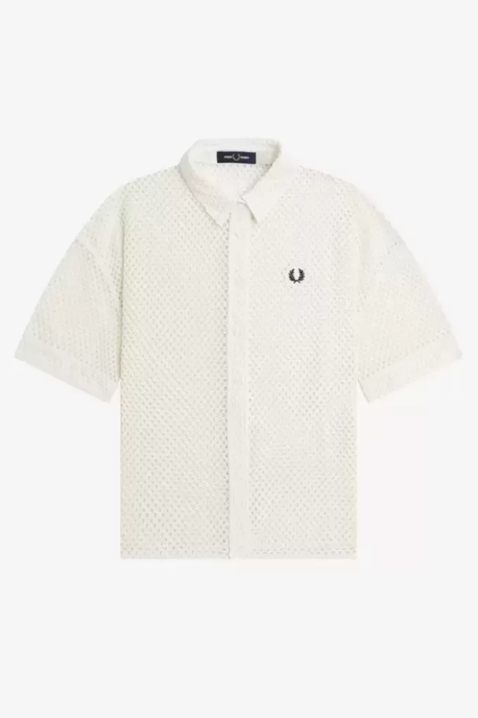Chemise femme en maille ajourée