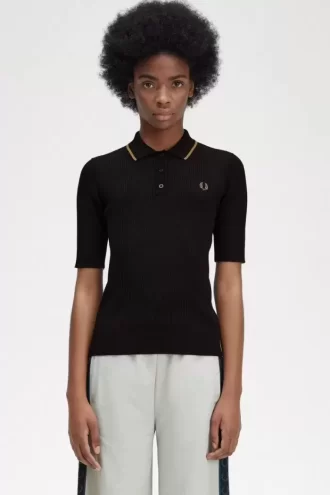 Chemise femme en tricot côtelé