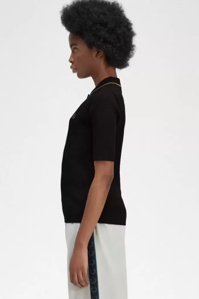 Chemise femme en tricot côtelé