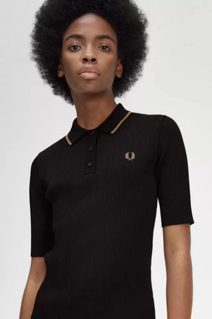 Chemise femme en tricot côtelé