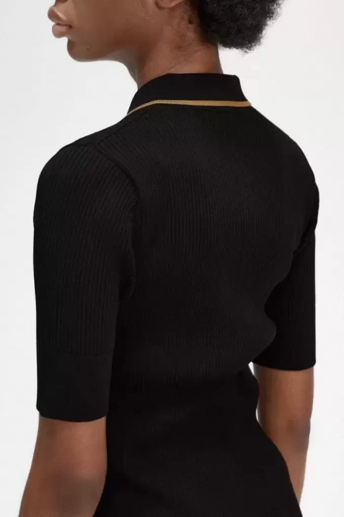 Chemise femme en tricot côtelé