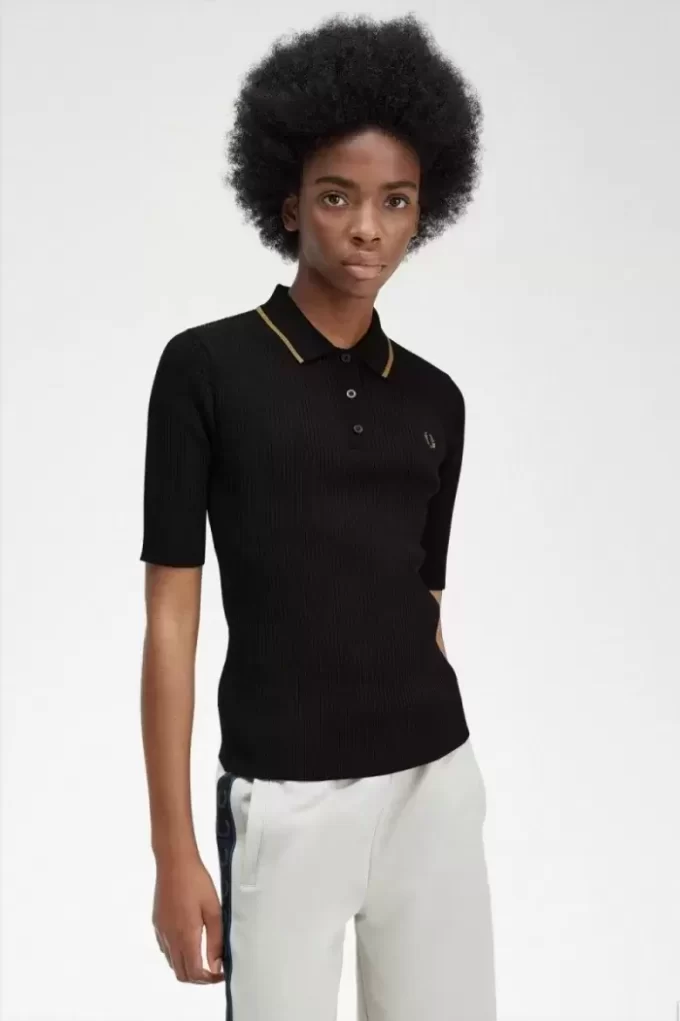 Chemise femme en tricot côtelé
