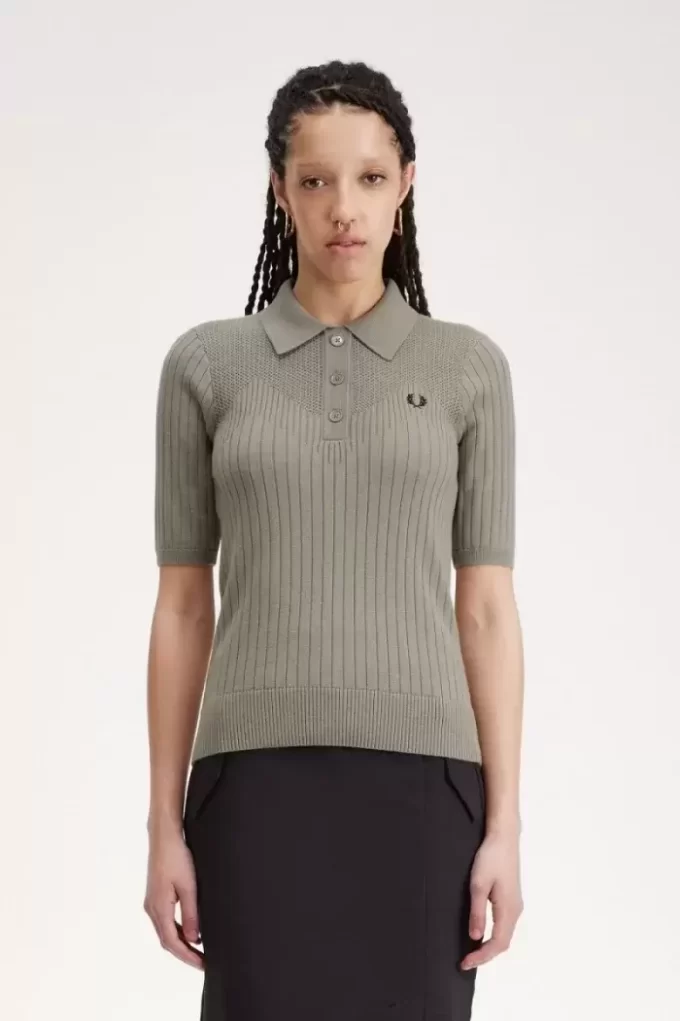 Chemise femme en tricot pointelle