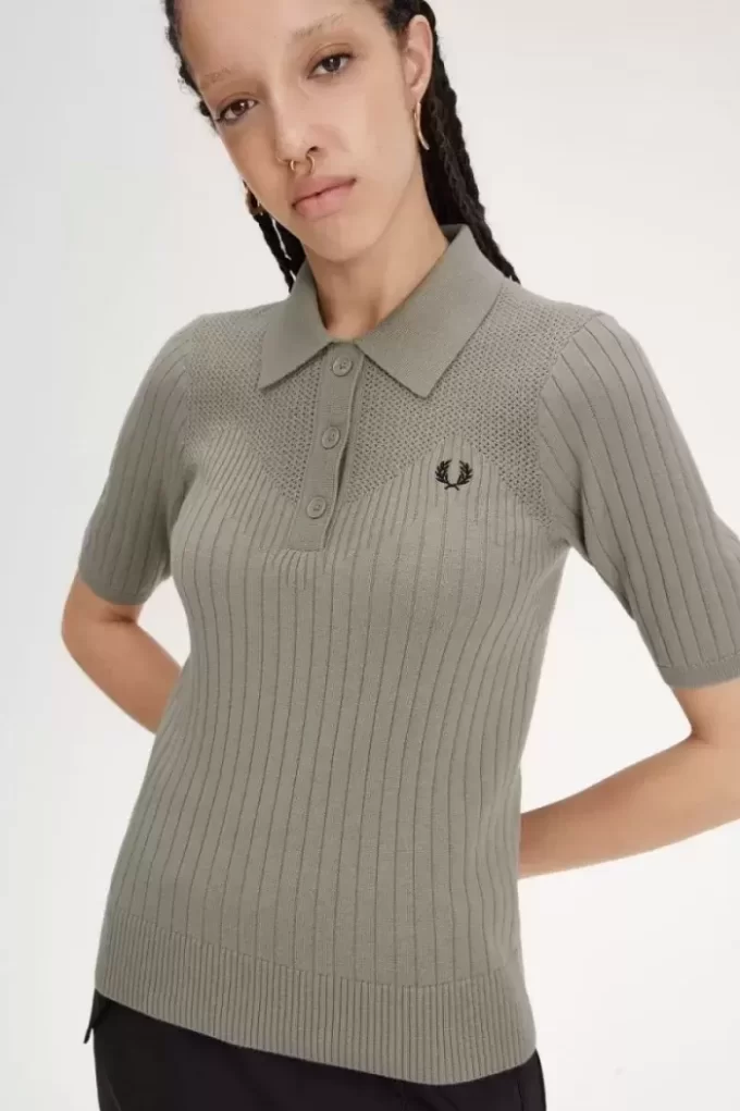 Chemise femme en tricot pointelle