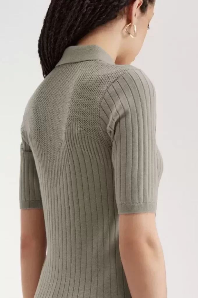 Chemise femme en tricot pointelle
