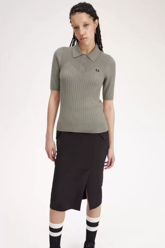 Chemise femme en tricot pointelle