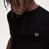 Chemise Henley à point gaufré pour homme