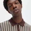Chemise homme en maille à fines rayures