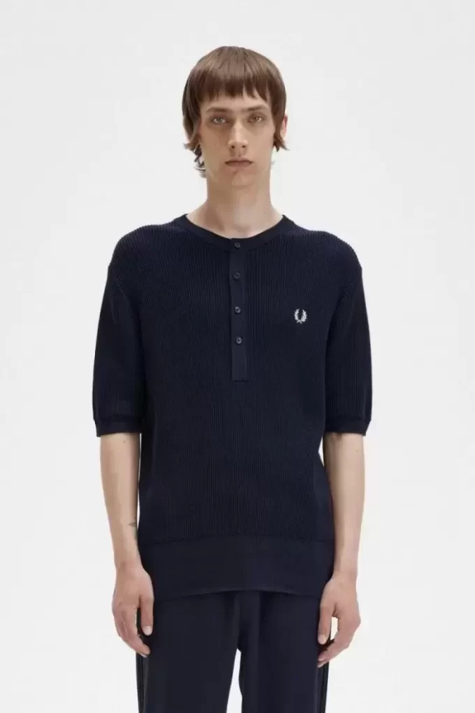 Chemise homme en tricot côtelé