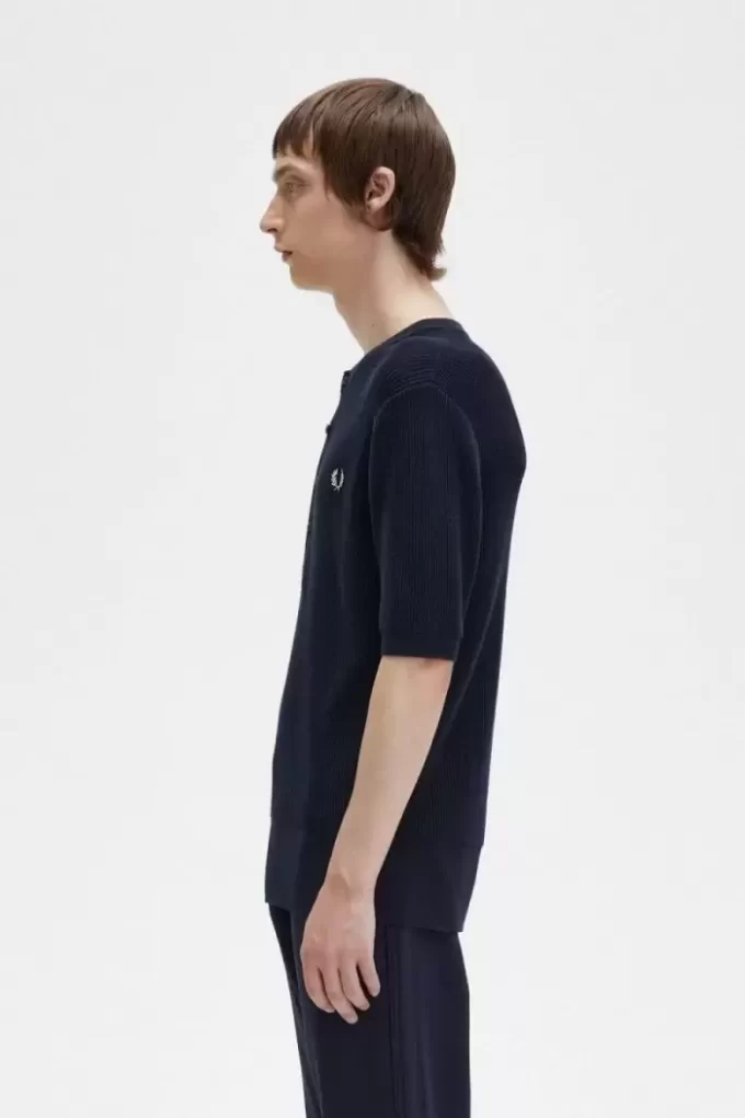 Chemise homme en tricot côtelé