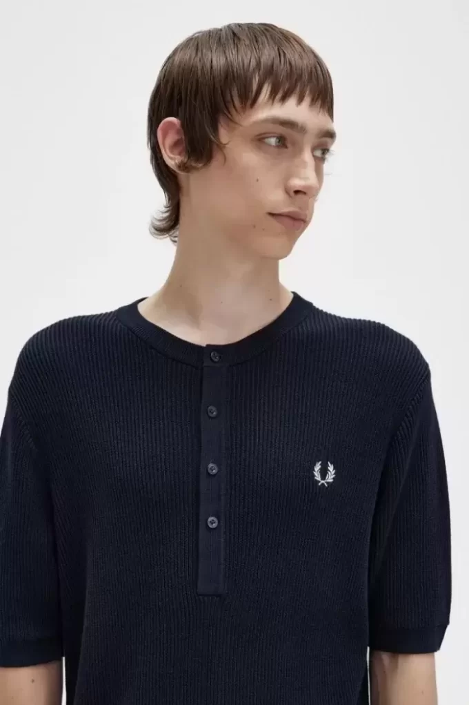 Chemise homme en tricot côtelé