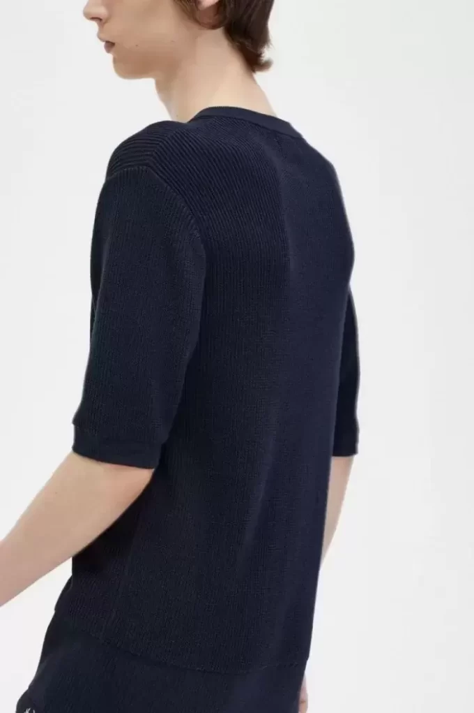 Chemise homme en tricot côtelé