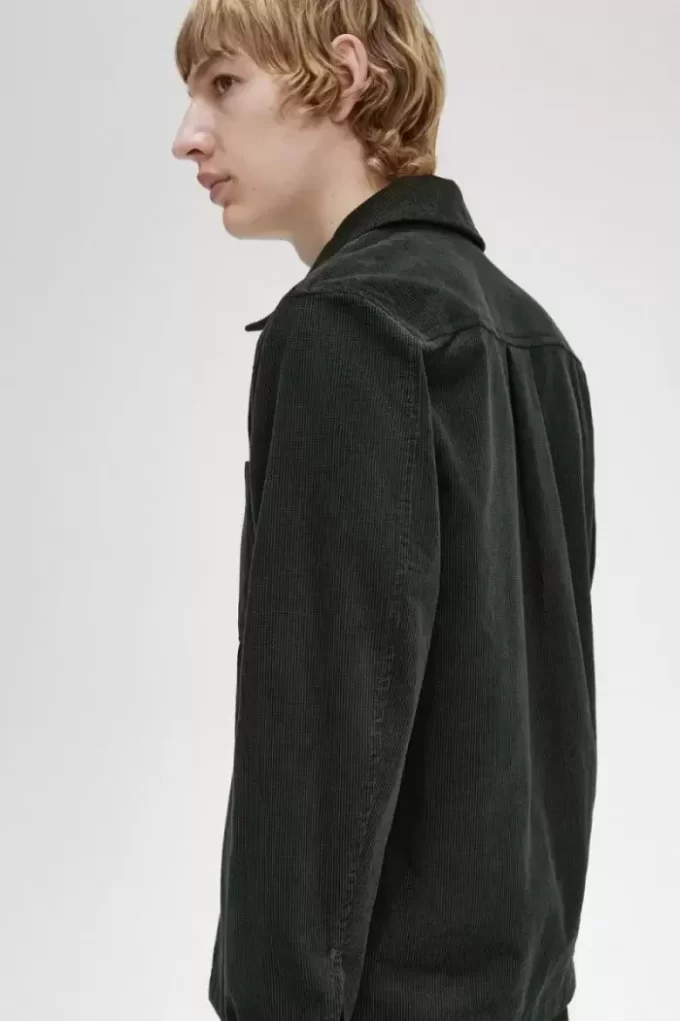 Chemise homme en velours côtelé gaufré