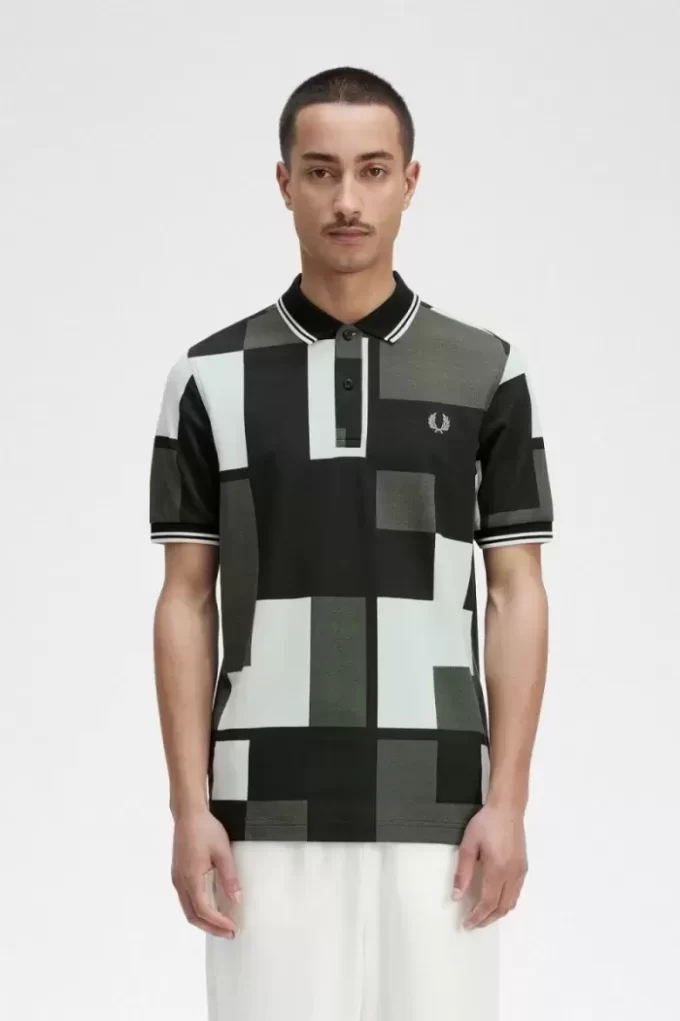 Chemise homme à imprimé pixel