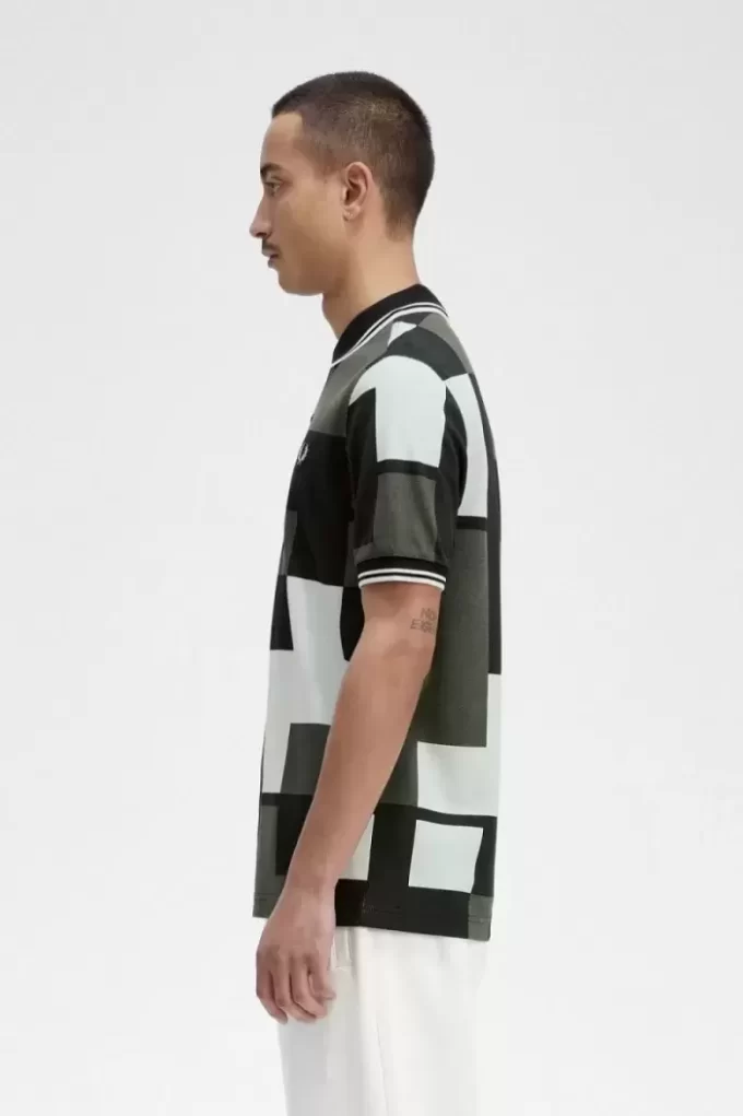 Chemise homme à imprimé pixel