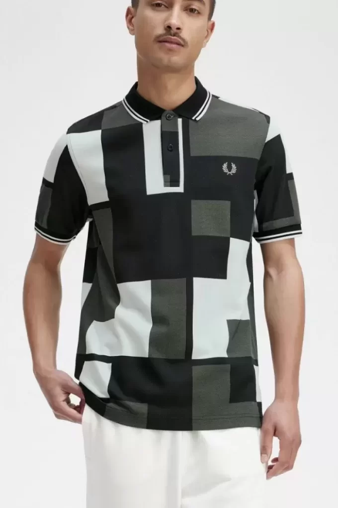 Chemise homme à imprimé pixel