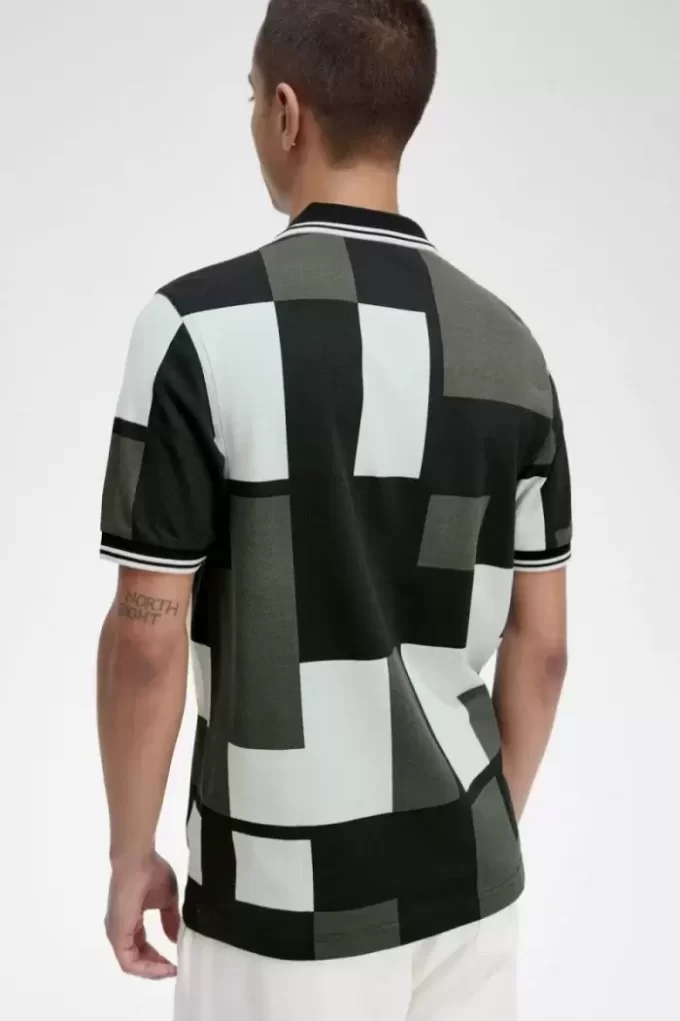 Chemise homme à imprimé pixel
