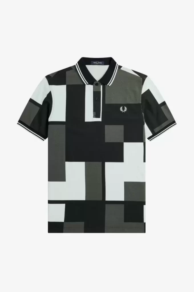 Chemise homme à imprimé pixel