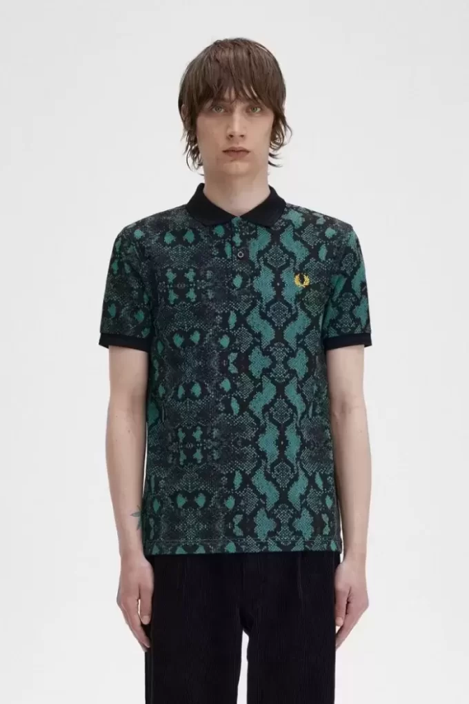 Chemise homme à imprimé serpent