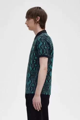 Chemise homme à imprimé serpent
