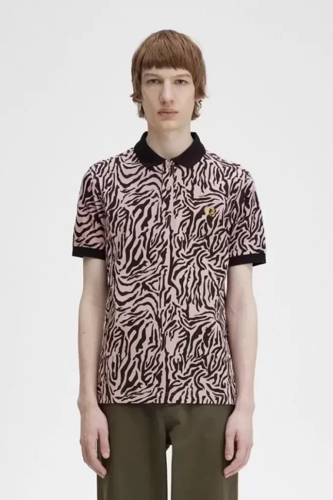Chemise homme à imprimé zèbre