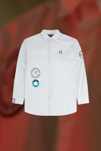 Chemise homme à patchs surdimensionnés