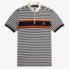 Chemise rayée à col cheminée pour homme