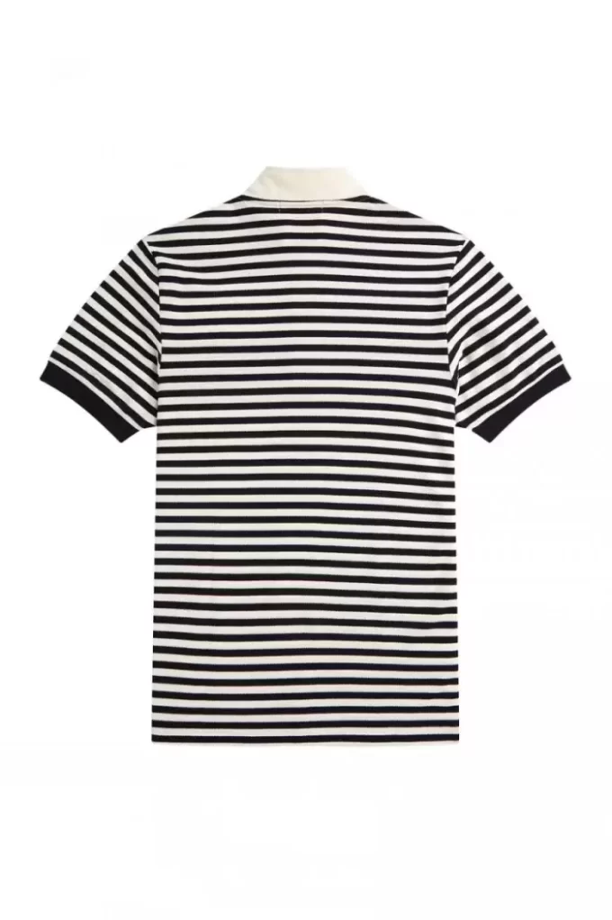 Chemise rayée à col cheminée pour homme