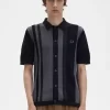 Chemise rayée en tricot pour homme