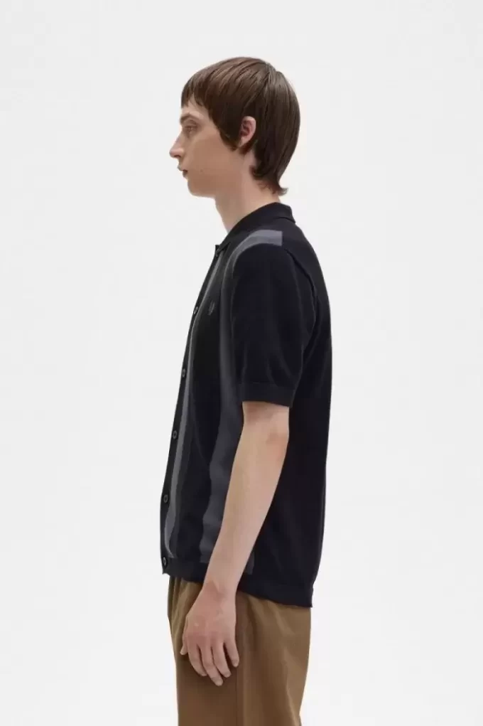 Chemise rayée en tricot pour homme