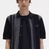 Chemise rayée en tricot pour homme