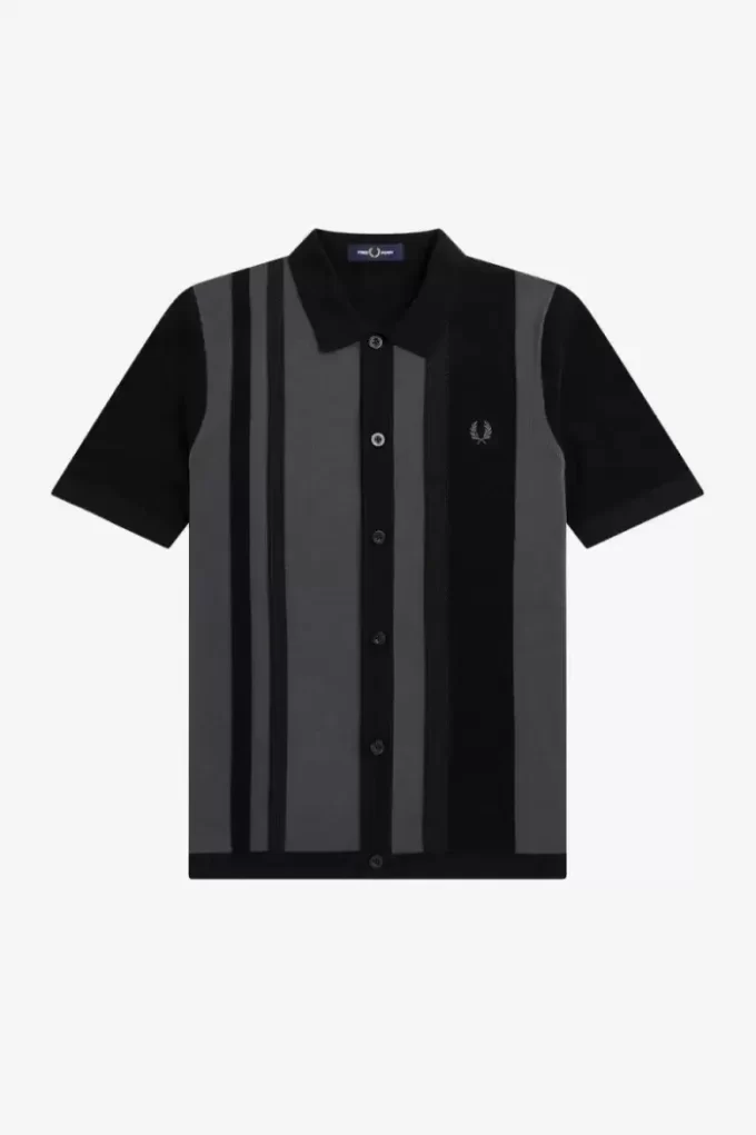Chemise rayée en tricot pour homme