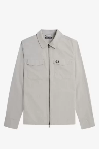 Chemise texturée zippée pour homme