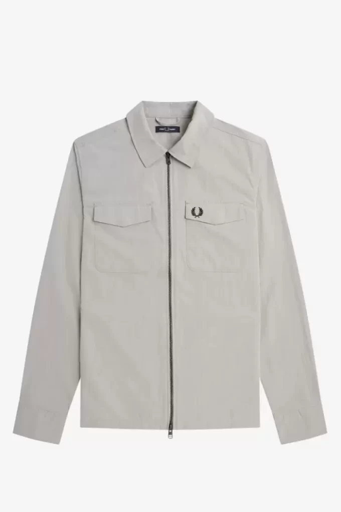 Chemise texturée zippée pour homme