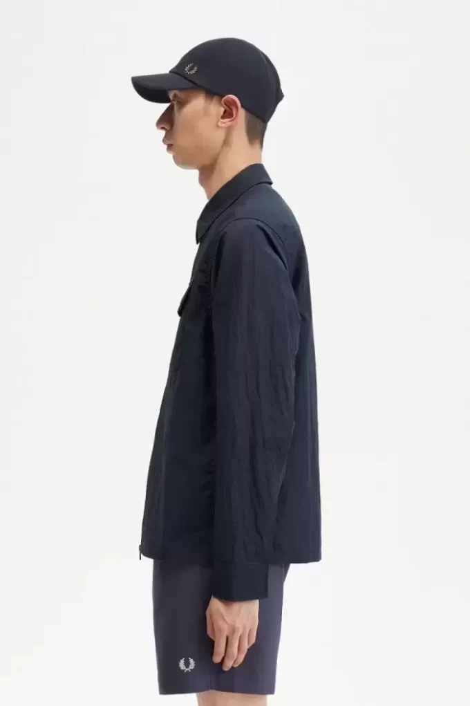 Chemise texturée zippée pour homme