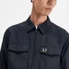 Chemise texturée zippée pour homme