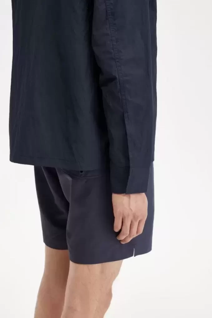 Chemise texturée zippée pour homme