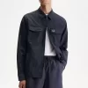 Chemise texturée zippée pour homme