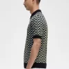 Chemise tricotée à damier Glitch pour homme