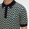 Chemise tricotée à damier Glitch pour homme