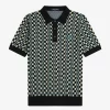 Chemise tricotée à damier Glitch pour homme