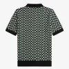 Chemise tricotée à damier Glitch pour homme