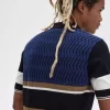 Chemise tricotée à empiècements Argyle pour homme
