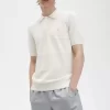 Chemise tricotée à empiècements ton sur ton pour homme