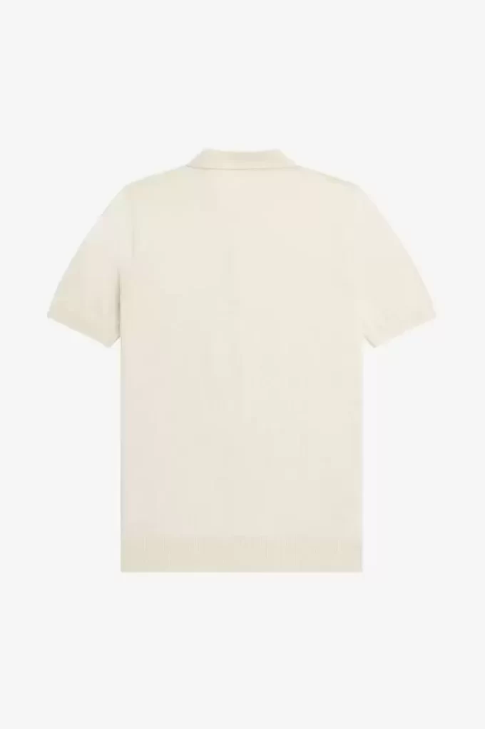 Chemise tricotée à empiècements ton sur ton pour homme