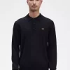 Chemise tricotée à manches longues pour homme
