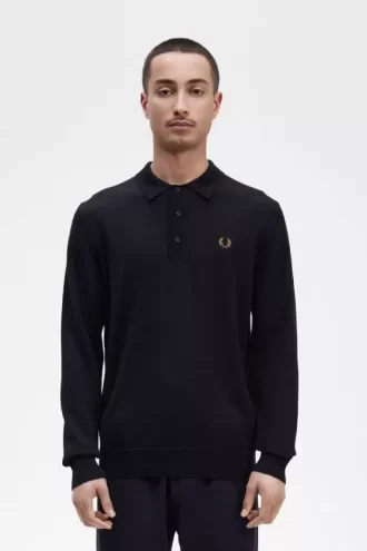 Chemise tricotée à manches longues pour homme