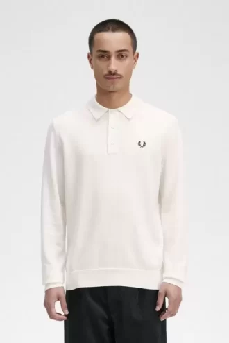 Chemise tricotée à manches longues pour homme