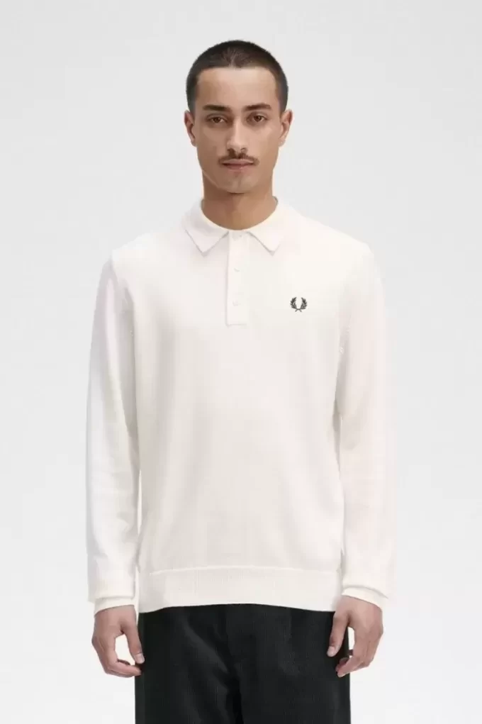 Chemise tricotée à manches longues pour homme